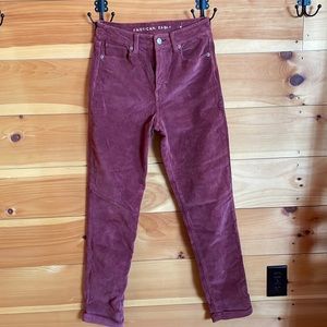 American eagle, Mom Jean Corduroy, size 2 long.